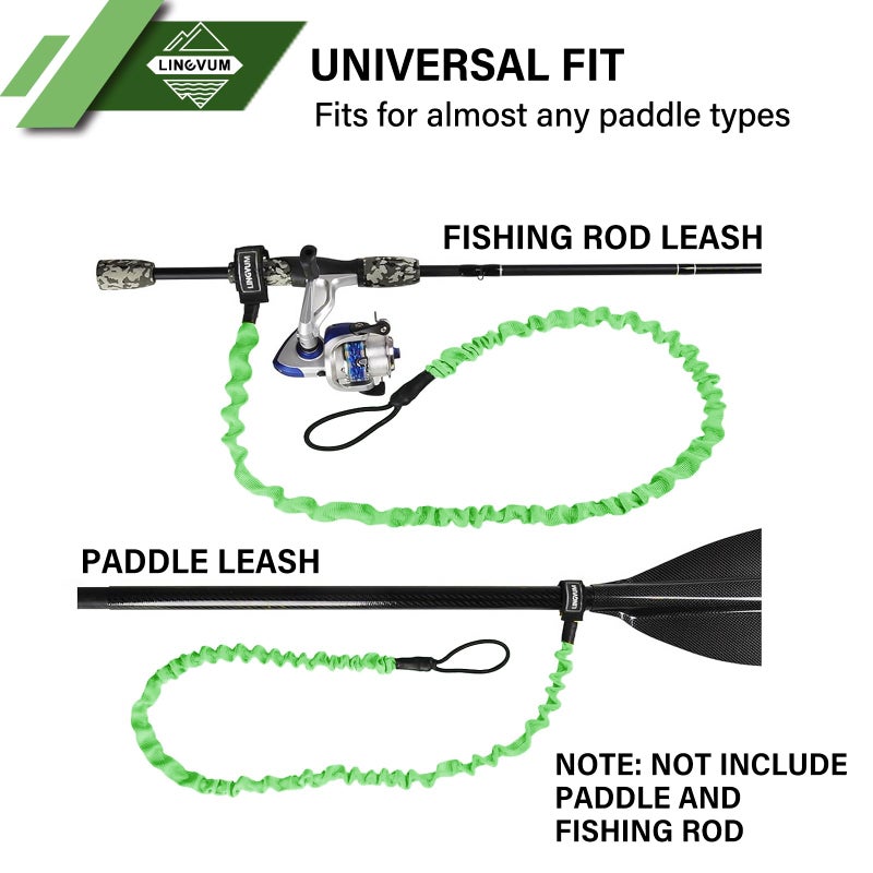 LINGVUM Kayak Paddle Leash Stretchable Paddle Strap Coiled Lanyard Rope for Kayaking Canoing Boating, Fishing Poles Rods, Kayak Paddle Accessories - Image 4